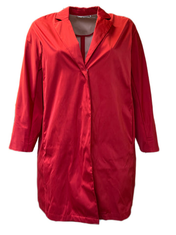 Marina Rinaldi Women's Red Cousteau Waterproof Hooded Rain Jacket NWT