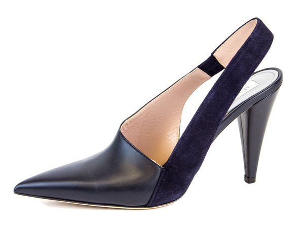Max Mara Women's Cresta Leather Slingback Pumps
