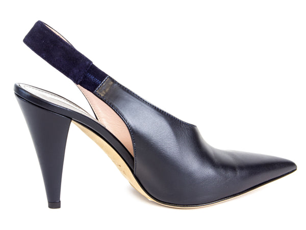 Max Mara Women's Cresta Leather Slingback Pumps