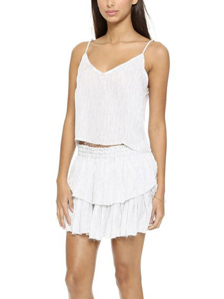 LOVESHACKFANCY Women's Aquatic Scales Crop Cami $215 NEW