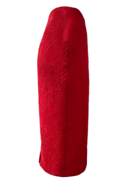 Marina Rinaldi Women's Red Cross Straight Skirt Size 12W/21 NWT