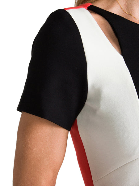 REBECCA MINKOFF Women's Red Combo Crystal Dress $326 NWT