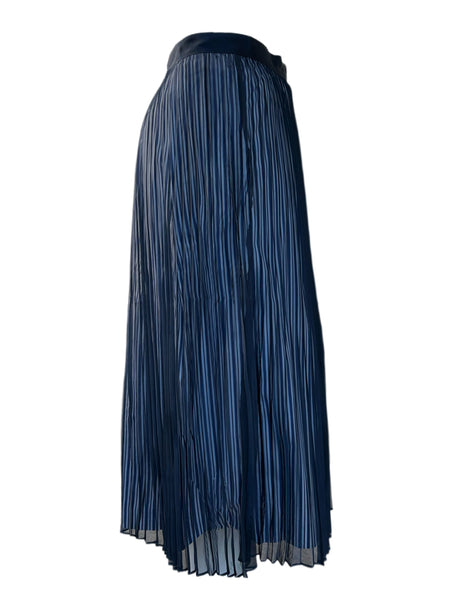 Marina Rinaldi Women's Blue Cuore Straight Skirt NWT