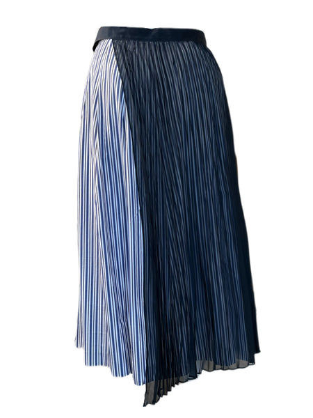 Marina Rinaldi Women's Blue Cuore Straight Skirt NWT