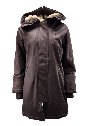 HoodLamb Women's Dark Brown Oversized Warm Natural Hemp Coat 420 NWT