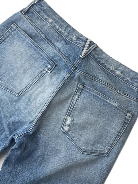 3X1 Women's Blue Assi Thirds Straight Jeans #DM300 NWOTT