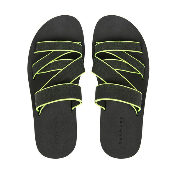 Danward Men's Lemon ElasticatedMulti-Strapped Slide DW2FRMB7 $233 NEW