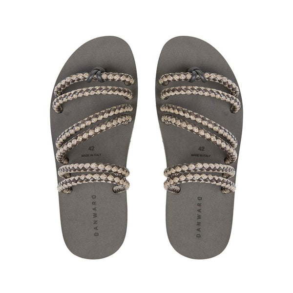 Danward Men's Corded Sandal with Bi-color Micro Sole
