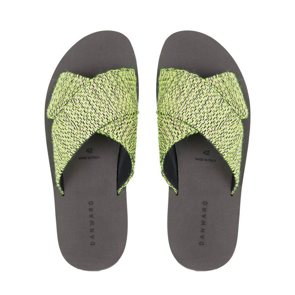 Danward Men's Criss-Cross Slide w/ Micro Bottom