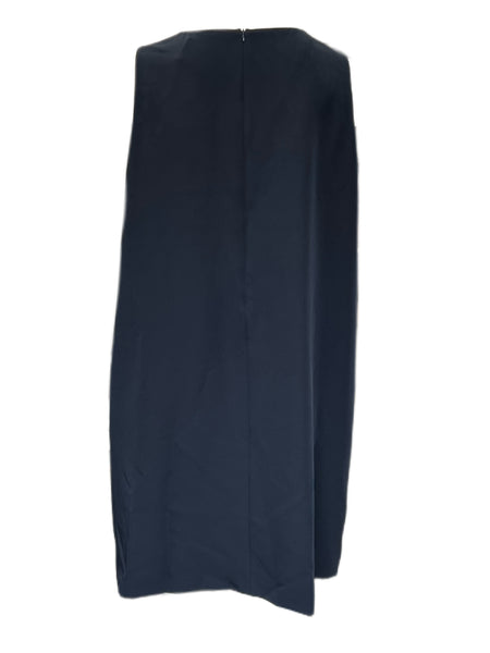 Marina Rinaldi Women's Navy Embellished Dadaismo Sleeveless Dress Size NWT