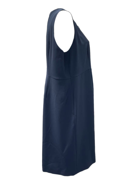 Marina Rinaldi Women's Blue Dadaista Zipper Closure Shift Dress NWT