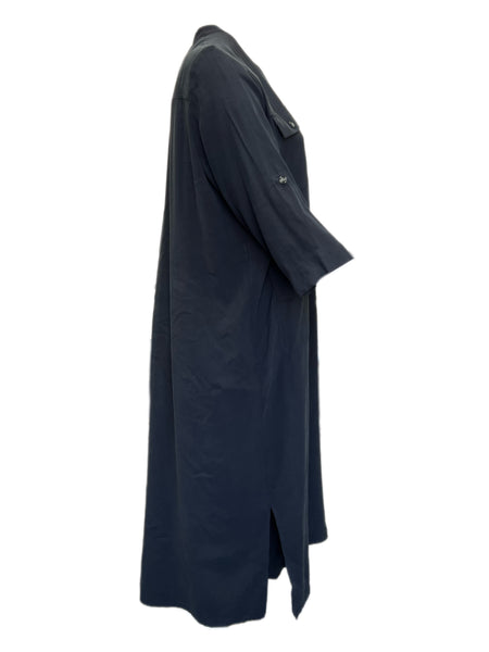 Marina Rinaldi Women's Black Dadaista Button Down Shift Dress NWT