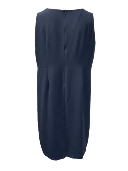 Marina Rinaldi Women's Blue Dadaista Zipper Closure Shift Dress NWT