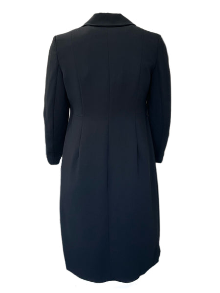 Marina Rinaldi Women's Black Dafne Button Closure Shift Dress NWT