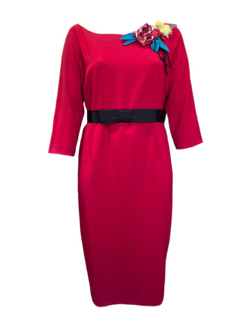 Marina Rinaldi Women's Red Daisy Shift Dress NWT