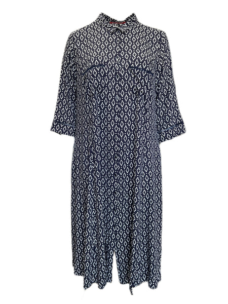 Marina Rinaldi Women's Black Dakar Button Down Viscose Shirt Dress