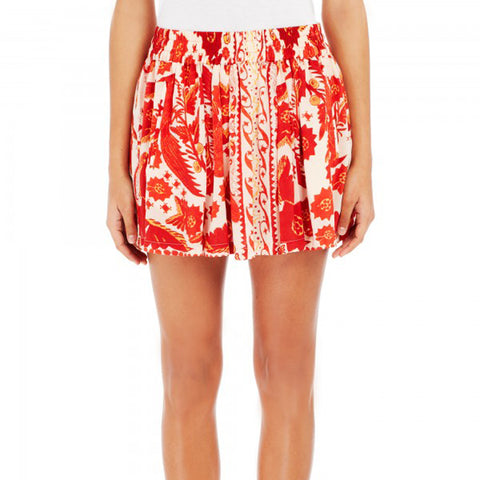 REBECCA MINKOFF Women's Burnt Orange Dane Bandana Print Skirt $288 NWT