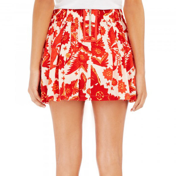 REBECCA MINKOFF Women's Burnt Orange Dane Bandana Print Skirt $288 NWT