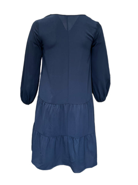 Marina Rinaldi Women's Blue Dania Pullover Shift Dress NWT