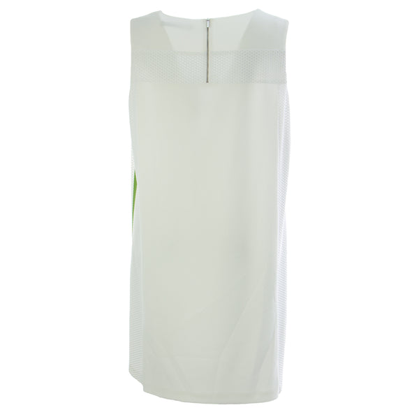 MARINA RINALDI Women's White Dania Sporty Shift Dress $575 NWT