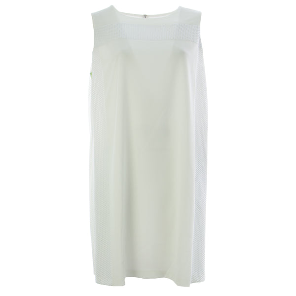 MARINA RINALDI Women's White Dania Sporty Shift Dress $575 NWT