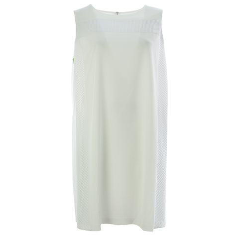 MARINA RINALDI Women's White Dania Sporty Shift Dress $575 NWT