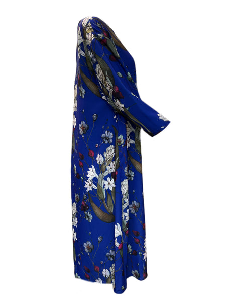 Marina Rinaldi Women's Blue Danubio Floral Print Shift Dress Size 20W/29 NWT