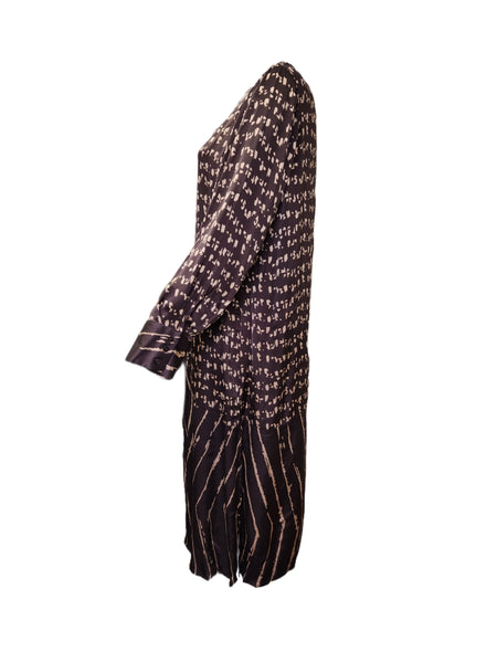 Marina Rinaldi Women's Brown Danzare Button Closure Shift Dress Size 22W/31 NWT