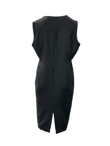 Marina Rinaldi Women's Black Danzare Zipper Closure Shift Dress NWT