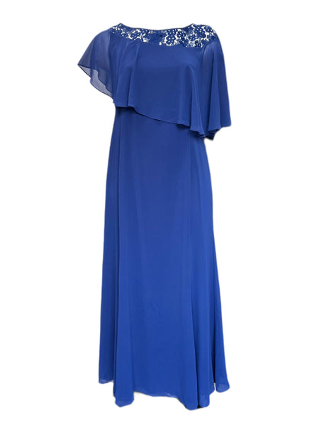 Marina Rinaldi Women's Blue Daria Lace Maxi Dress NWT