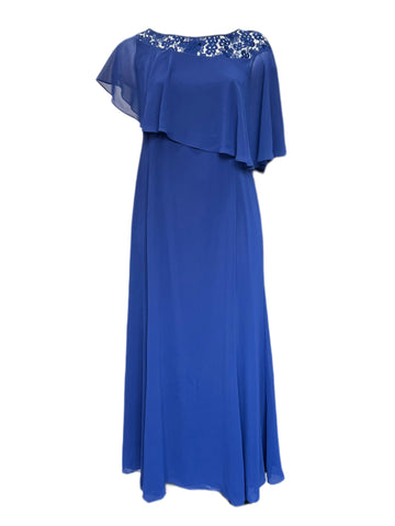 Marina Rinaldi Women's Blue Daria Lace Maxi Dress Size 14W/23 NWT