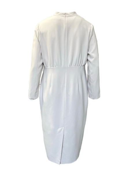 Marina Rinaldi Women's Sand Darwin Long Sleeve Shift Dress Size 18W/25 NWT