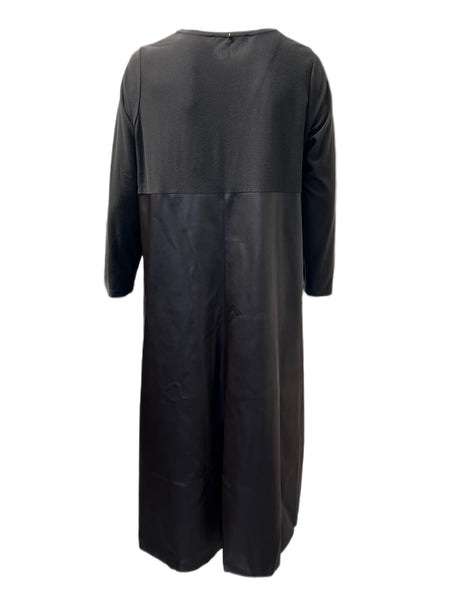 Marina Rinaldi Women's Brown Dattero Faux Leather Dress NWT