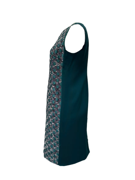Marina Rinaldi Women's Green Dattilo Zipper Closure Shift  Dress NWT