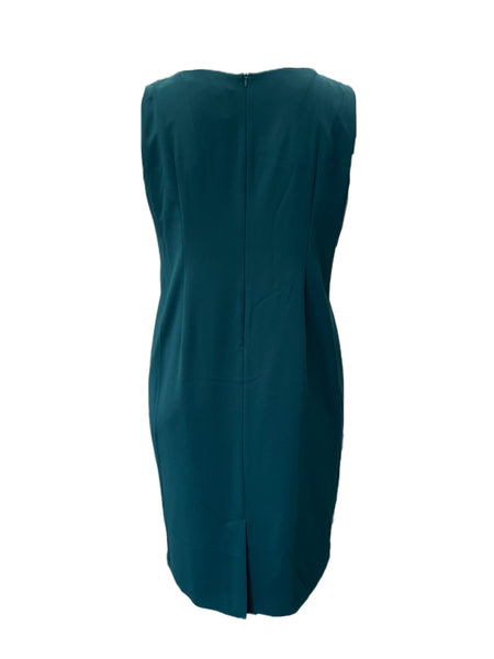 Marina Rinaldi Women's Green Dattilo Zipper Closure Shift  Dress NWT