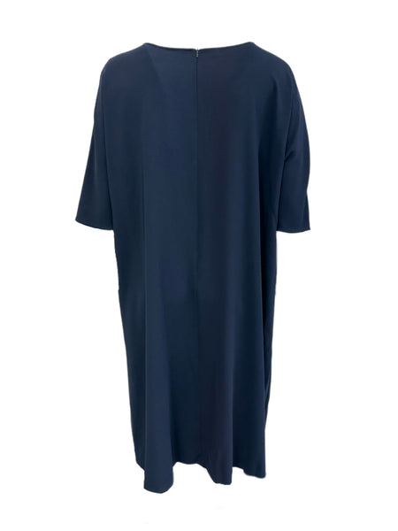 Marina Rinaldi Women's Navy Dattilo Shift Dress NWT