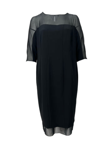 Marina Rinaldi Women's Black Davanti 3/4 Sleeve Shift Dress NWT