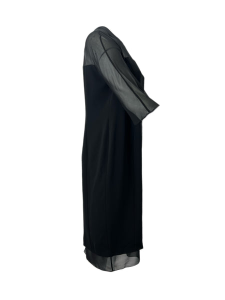 Marina Rinaldi Women's Black Davanti 3/4 Sleeve Shift Dress NWT