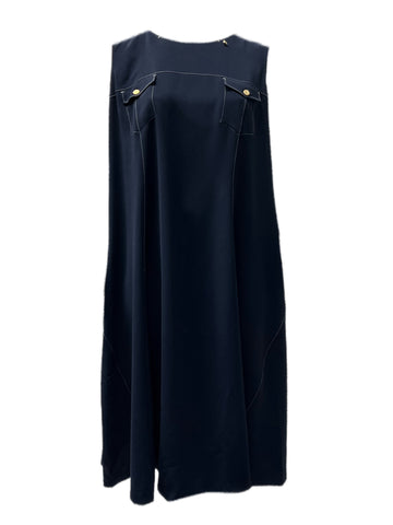 Marina Rinaldi Women's Navy Davos Sleeveless Shift Dress NWT