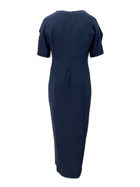 Marina Rinaldi Women's Navy Debutto Short Sleeve Maxi Dress