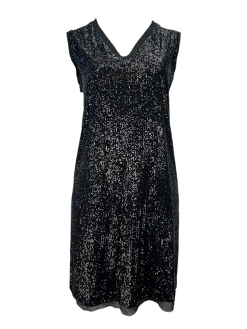 Marina Rinaldi Women's Black Decade Sleeveless Beaded Dress NWT