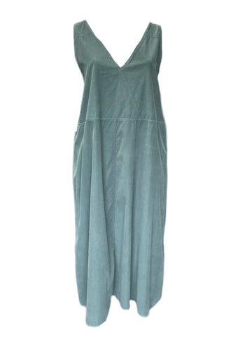 Marina Rinaldi Women's Green Decade Sleeveless Cotton Dress NWT