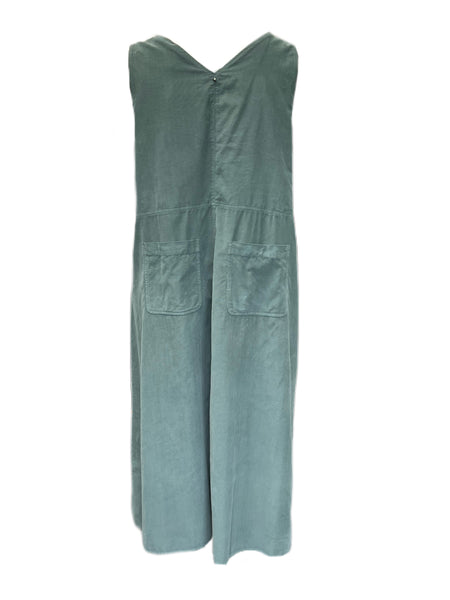 Marina Rinaldi Women's Green Decade Sleeveless Cotton Dress NWT