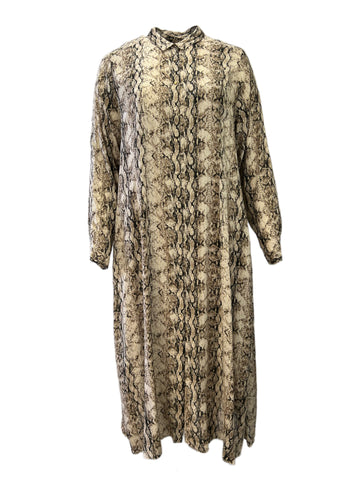 Marina Rinaldi Women's Brown Decalogo Animal Prinded Dress NWT
