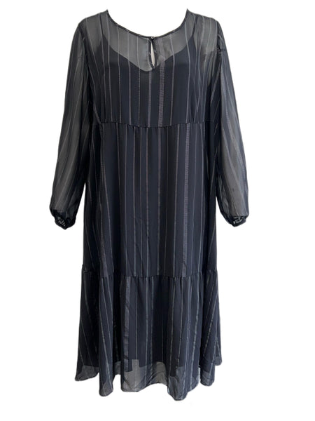 Marina Rinaldi Women's Black Decano A Line Dress Size 24W/33 NWT