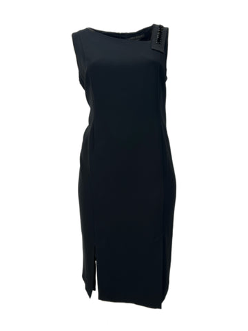 Marina Rinaldi Women's Black Decano Sleevelees Embellished Dress NWT