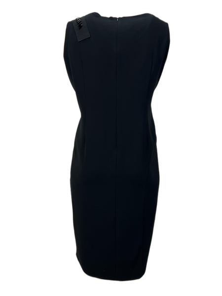 Marina Rinaldi Women's Black Decano Sleevelees Embellished Dress NWT
