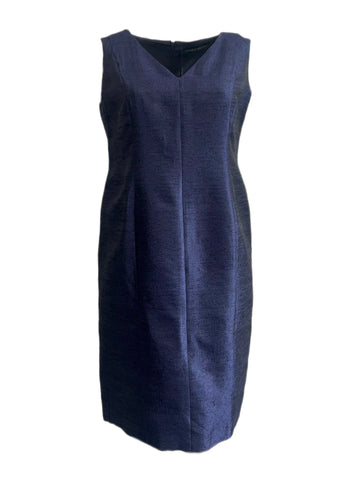 Marina Rinaldi Women's Navy Decidere Sleeveless Sheath Dress NWT