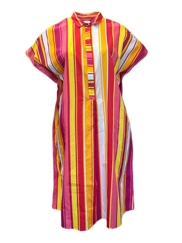 Marina Rinaldi Women's Multicolored Decidere Cotton Dress NWT