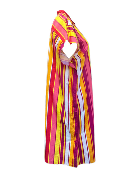 Marina Rinaldi Women's Multicolored Decidere Cotton Dress NWT